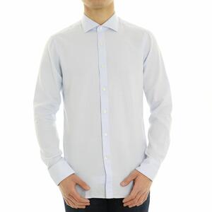 CAMICIA MICROFANTASIA CALIBAN AZZURRO